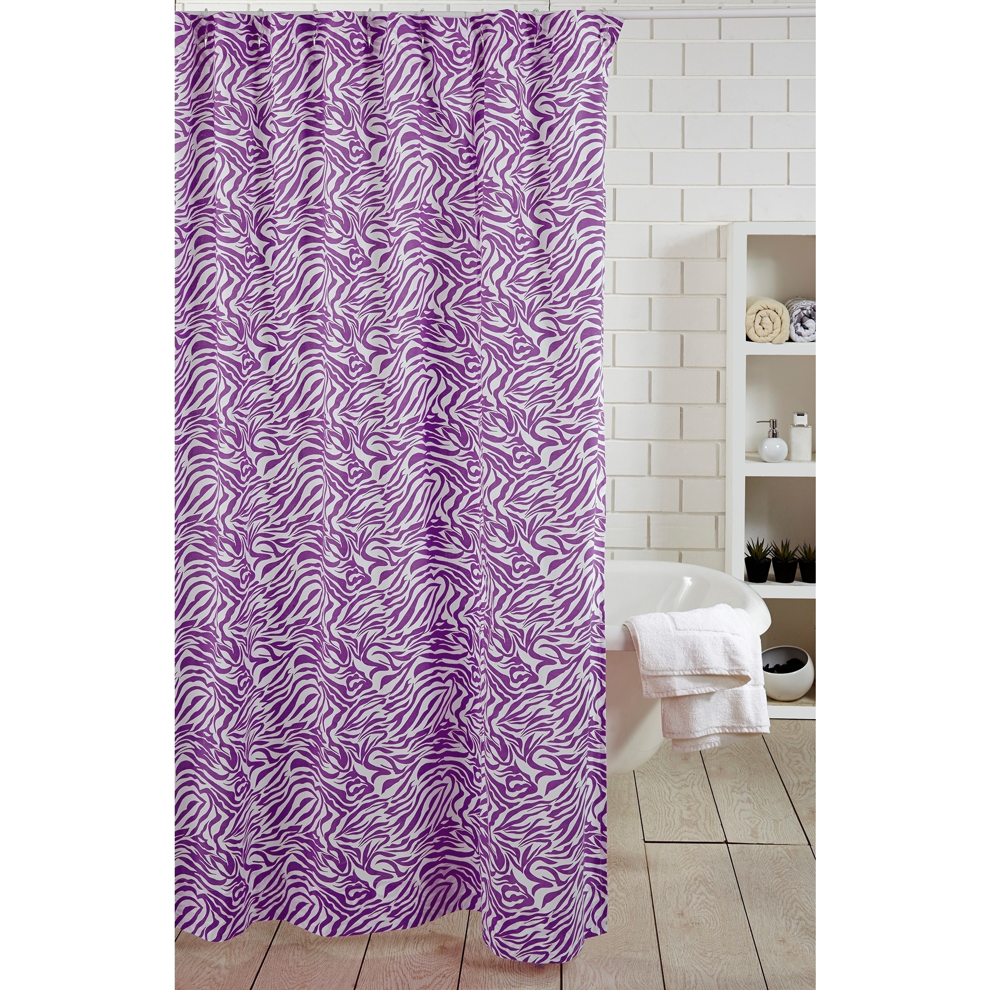 zebra print shower curtain