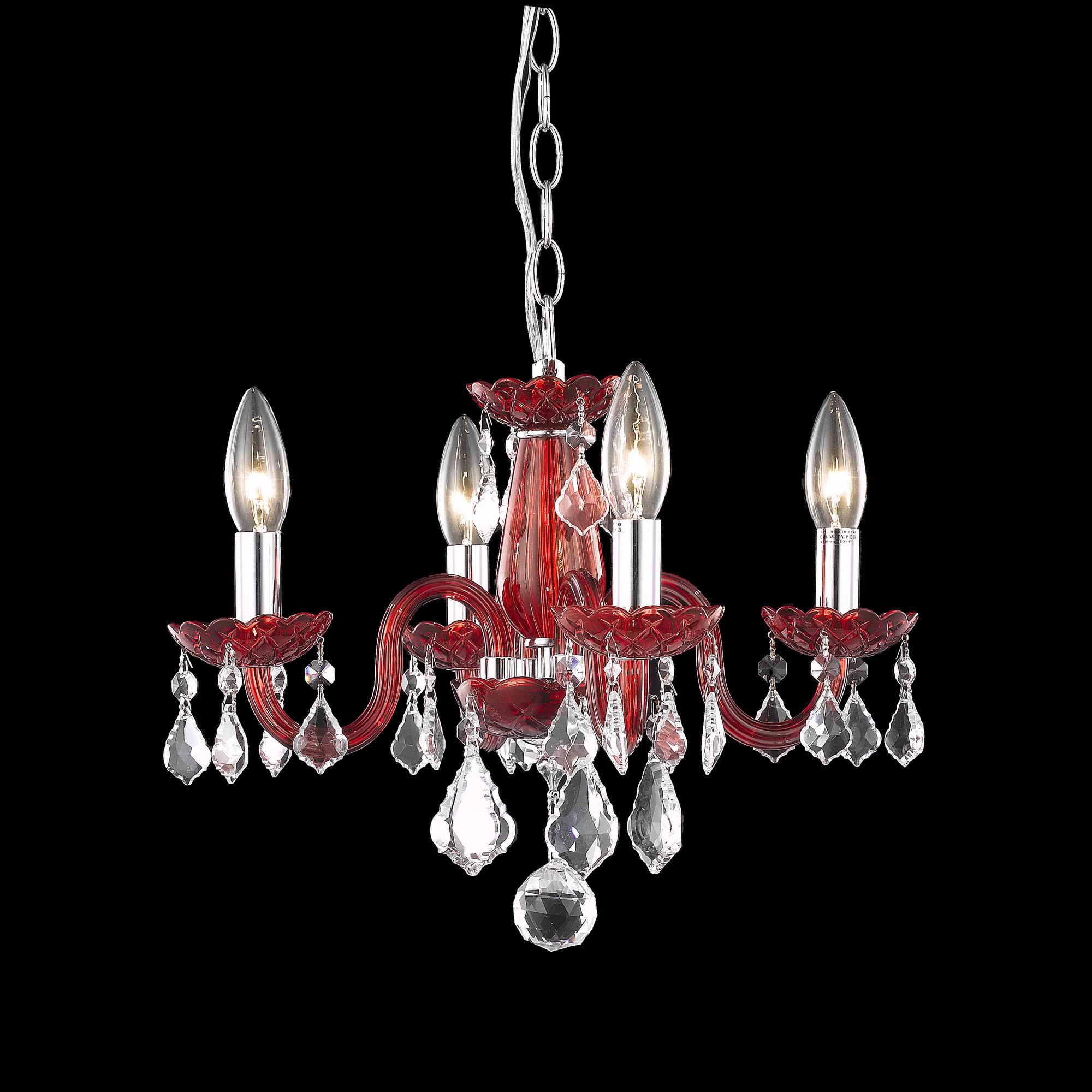 Christopher Knight Home Crystal Lattice Rose 4 light Chandelier