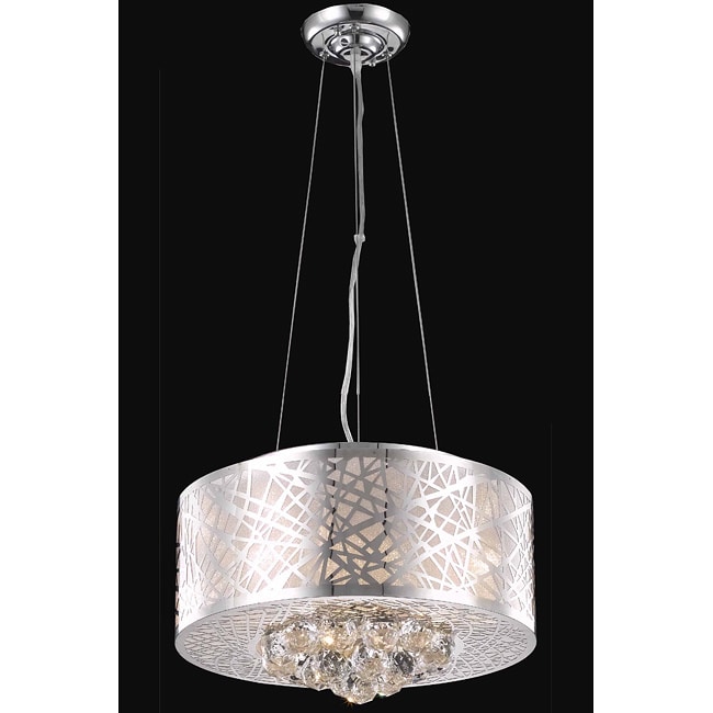 Christopher Knight Home Chrome Four light Crystal Drop Hanging Chandelier