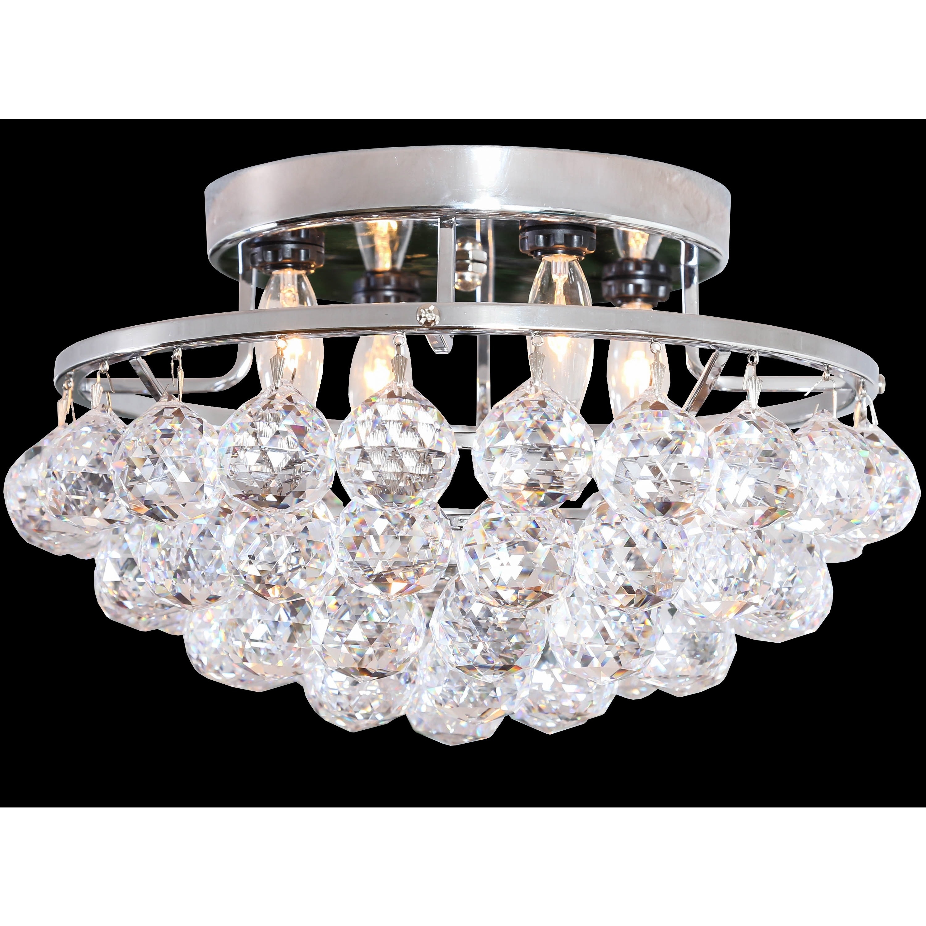 Christopher Knight Home 3 light Chrome/ Crystal Bead Chandelier