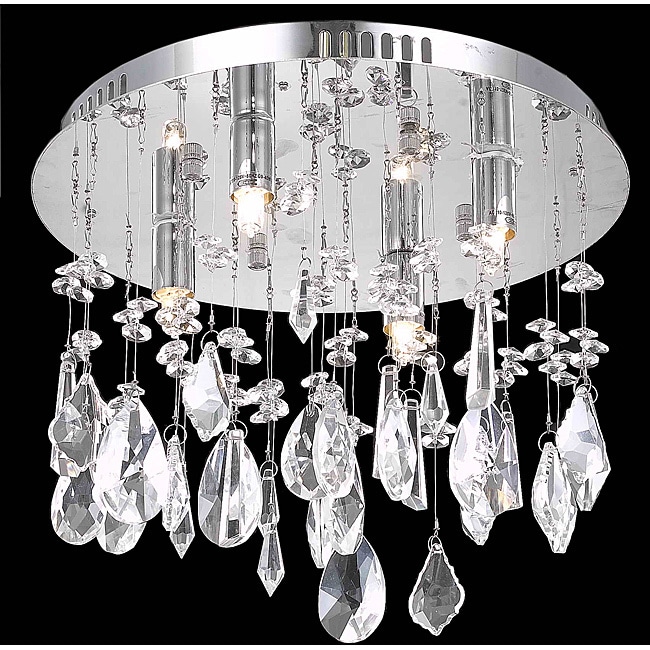 Christopher Knight Home Chrome Four light Flush mount Chandelier