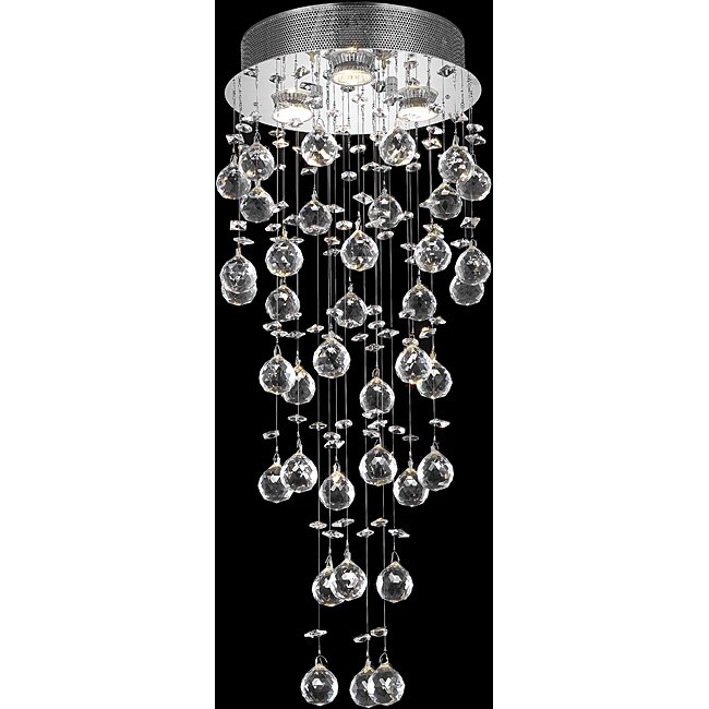 Somette 3-light Chrome Chandelier (Chrome Chandelier) - Chandeliers For Bedrooms by Overstock.com