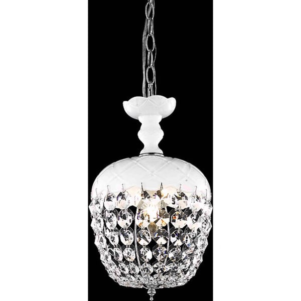 Somette White 1-Light Chandelier