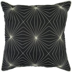 slide 1 of 1, Decorative Sqaure Band Large Black/White Down Pillow