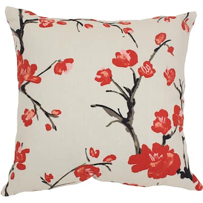 The Curated Nomad Hotaling Decorative Cherry Blossom Throw Pillow