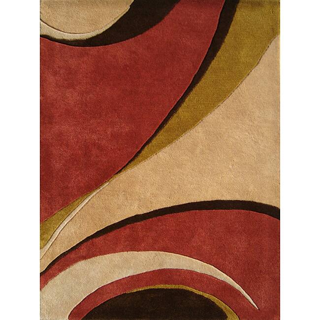 Alliyah Handmade Beige New Zealand Blend Wool Rug - 8' x 10'