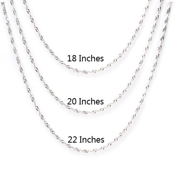 Sterling Silver 2.25mm Singapore Chain