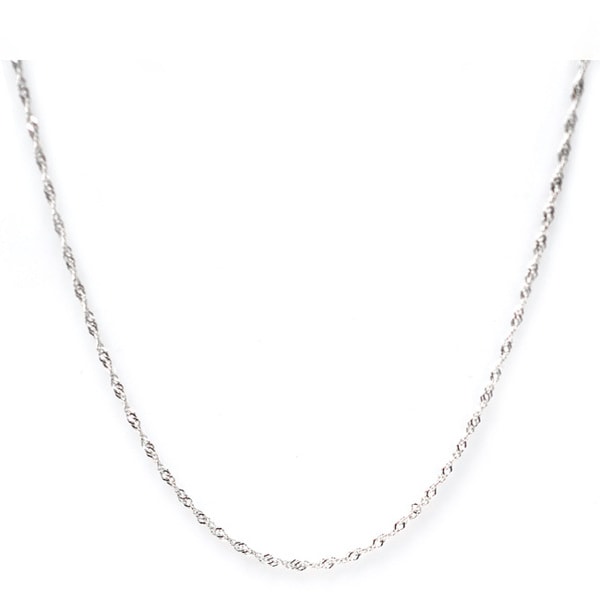 De Buman High polish Sterling Silver Singapore Chain (18 22 inches) De Buman Sterling Silver Necklaces