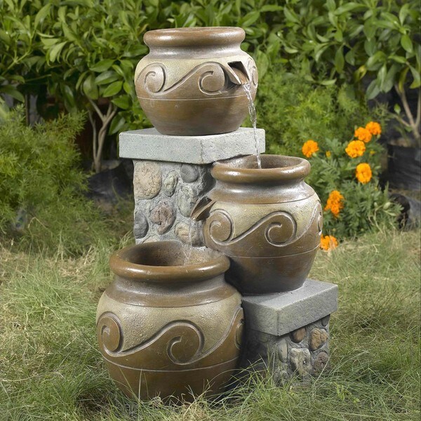 Shop Jeco Venice Polyresin/Fiberglass Multi Pot Water ...