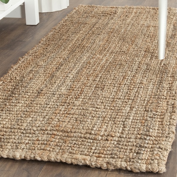 Safavieh Casual Natural Fiber Hand-Woven Natural Accents Chunky Thick Jute Rug - 2' x 8'
