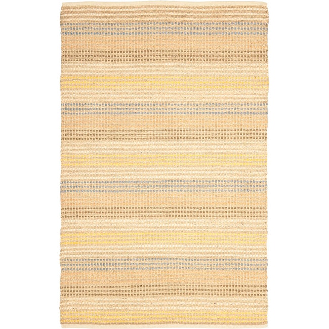 Hand knotted Vegetable Dye Jubilee Beige Hemp Rug (5 X 7 6)