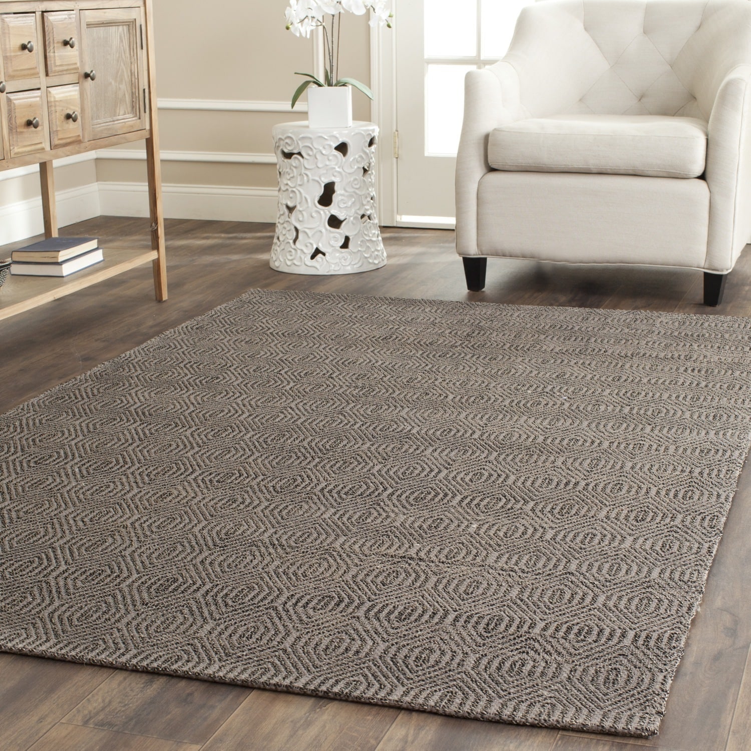 Safavieh Hand woven South Hampton Southwest Grey Rug (7 6 x 9 6