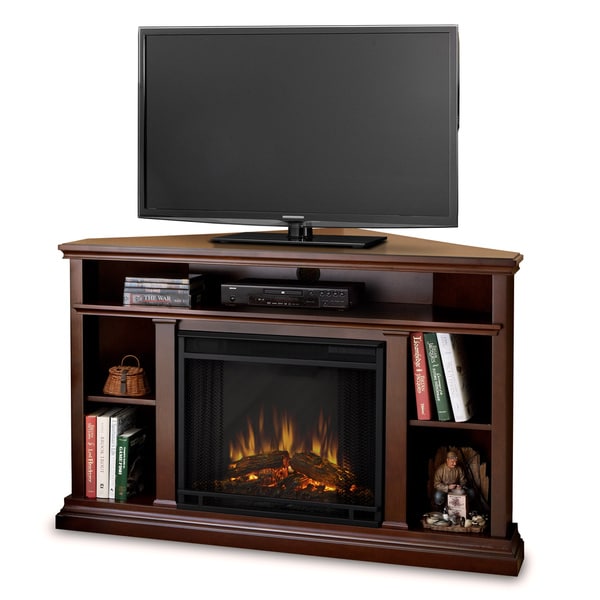 Churchill Corner Real Flame Dark Espresso Electric Fireplace