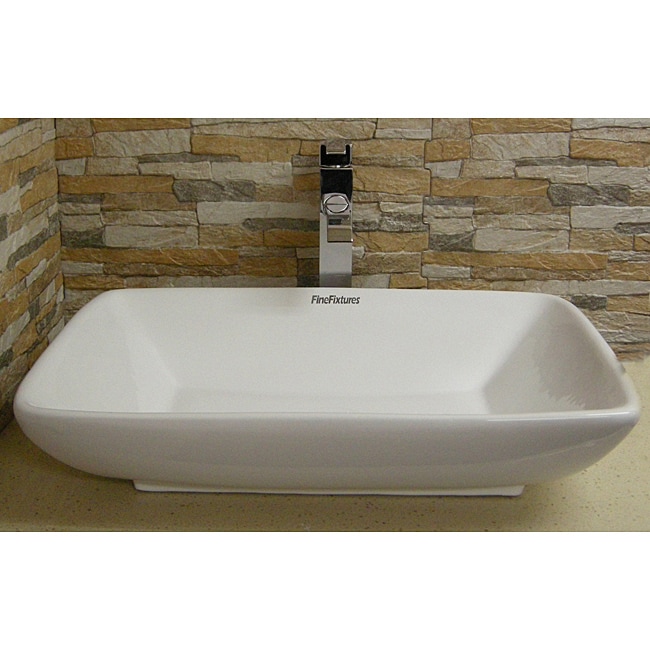 Vitreous china White Vessel Sink (space saving Design)