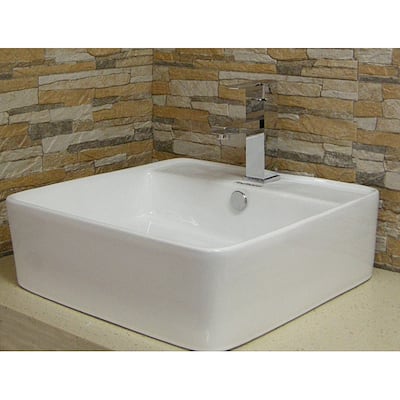 Fine Fixtures Vitreous China White Vessel Sink