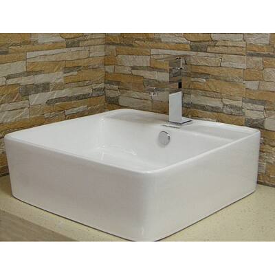 Fine Fixtures Vitreous China White Vessel Sink