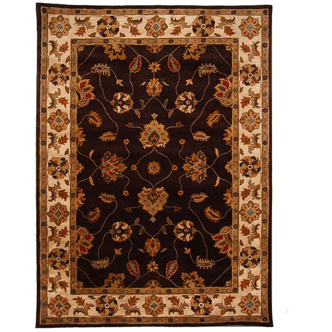 Hand-Tufted Tempest Dark Brown/Beige Area Rug (8' x 11') - 14035446 ...