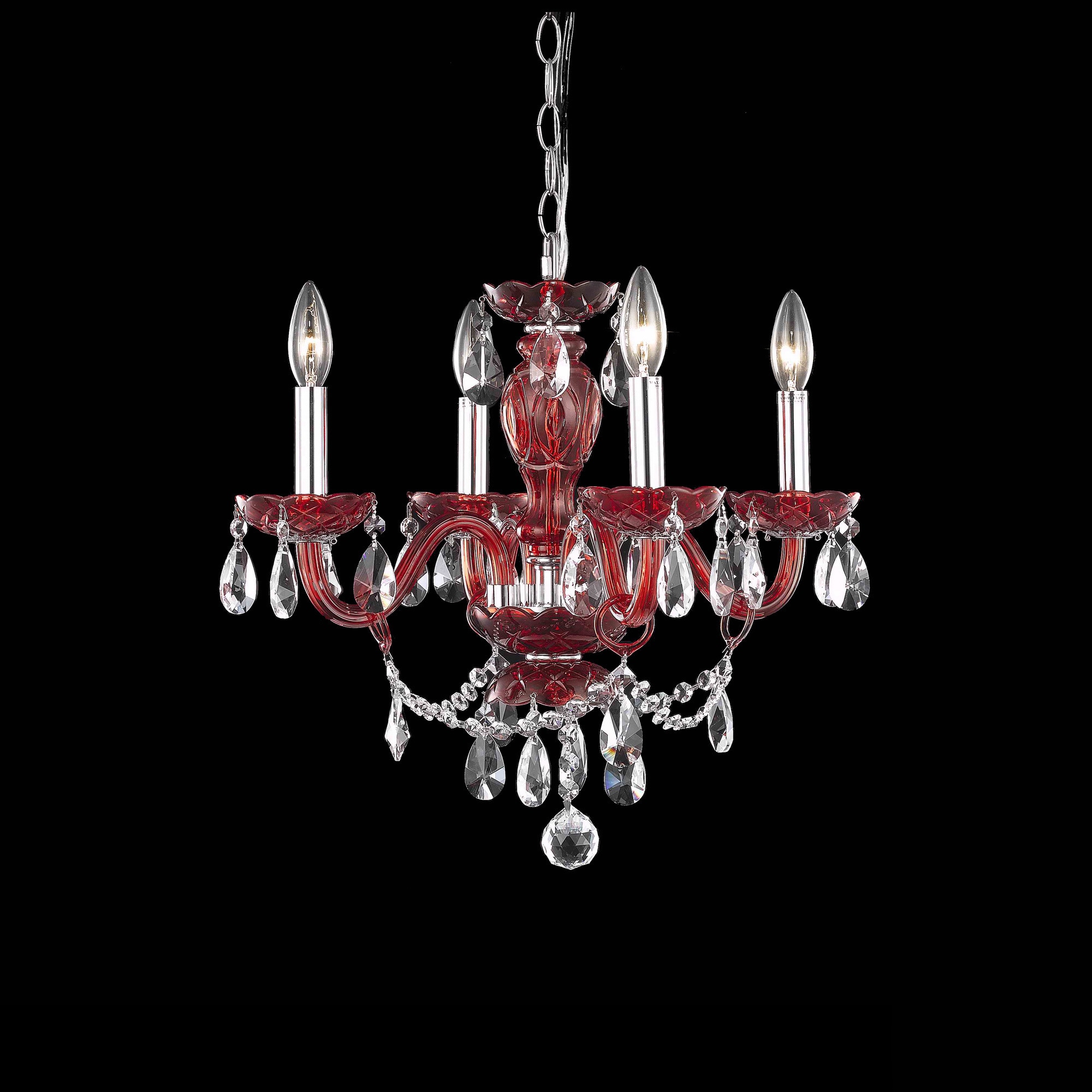 Christopher Knight Home Red 4 light Chandelier