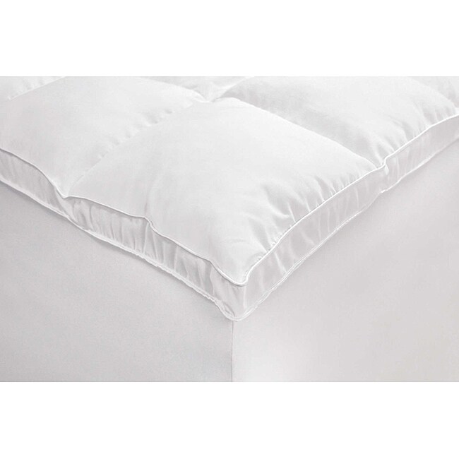 Microfiber Baffled Box Queen/ King/ Cal King-size Fiber Bed Topper with ...