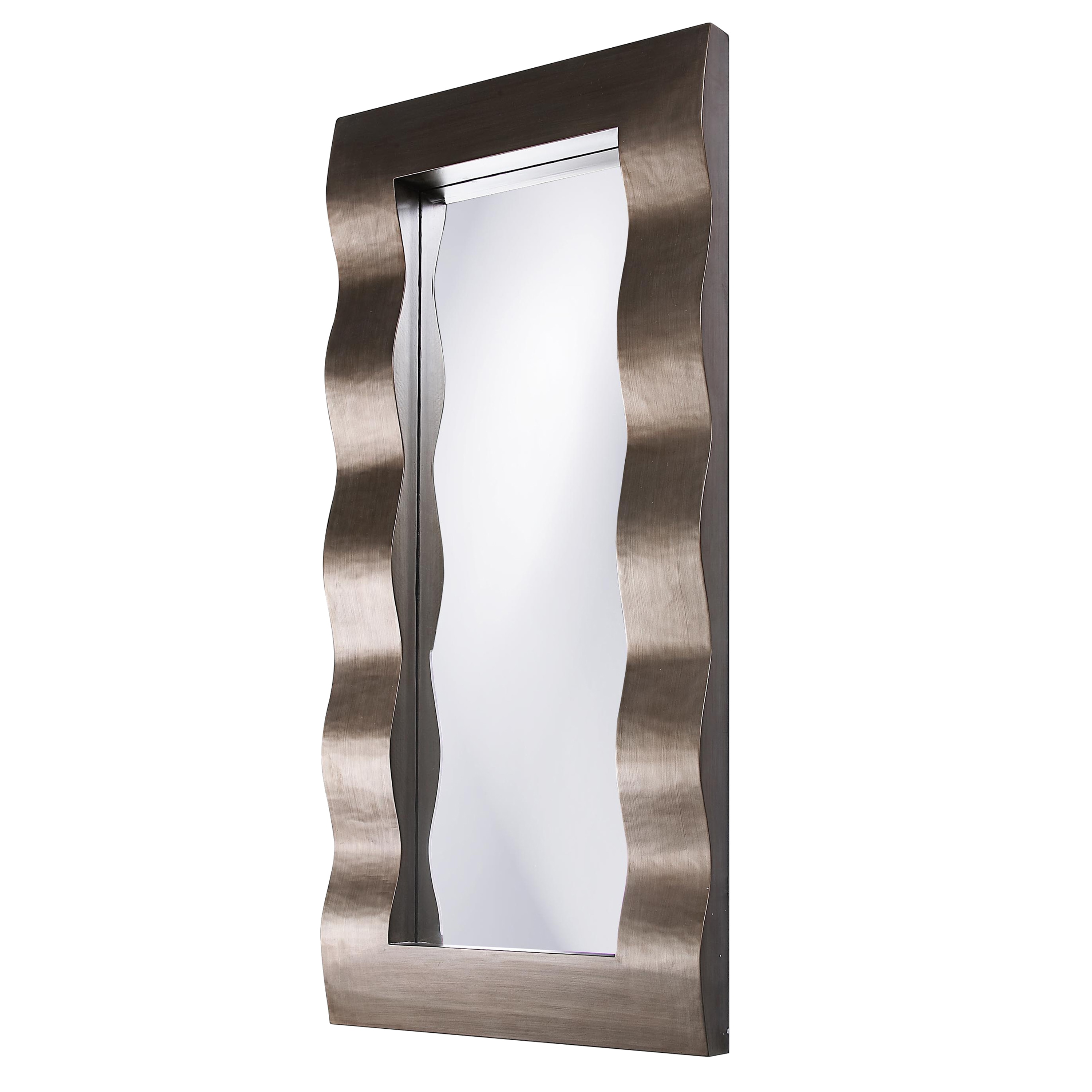 Meridien Silver Resin Wavy Mirror