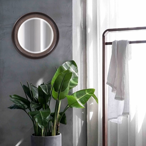 Wales Bronze Resin Ribbed Mirror