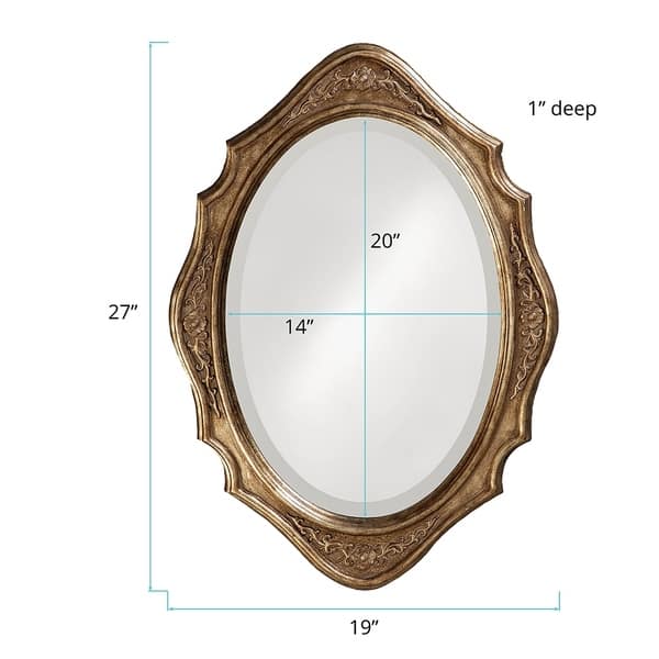 Tracy Silver Wood Oval Wall Mirror
