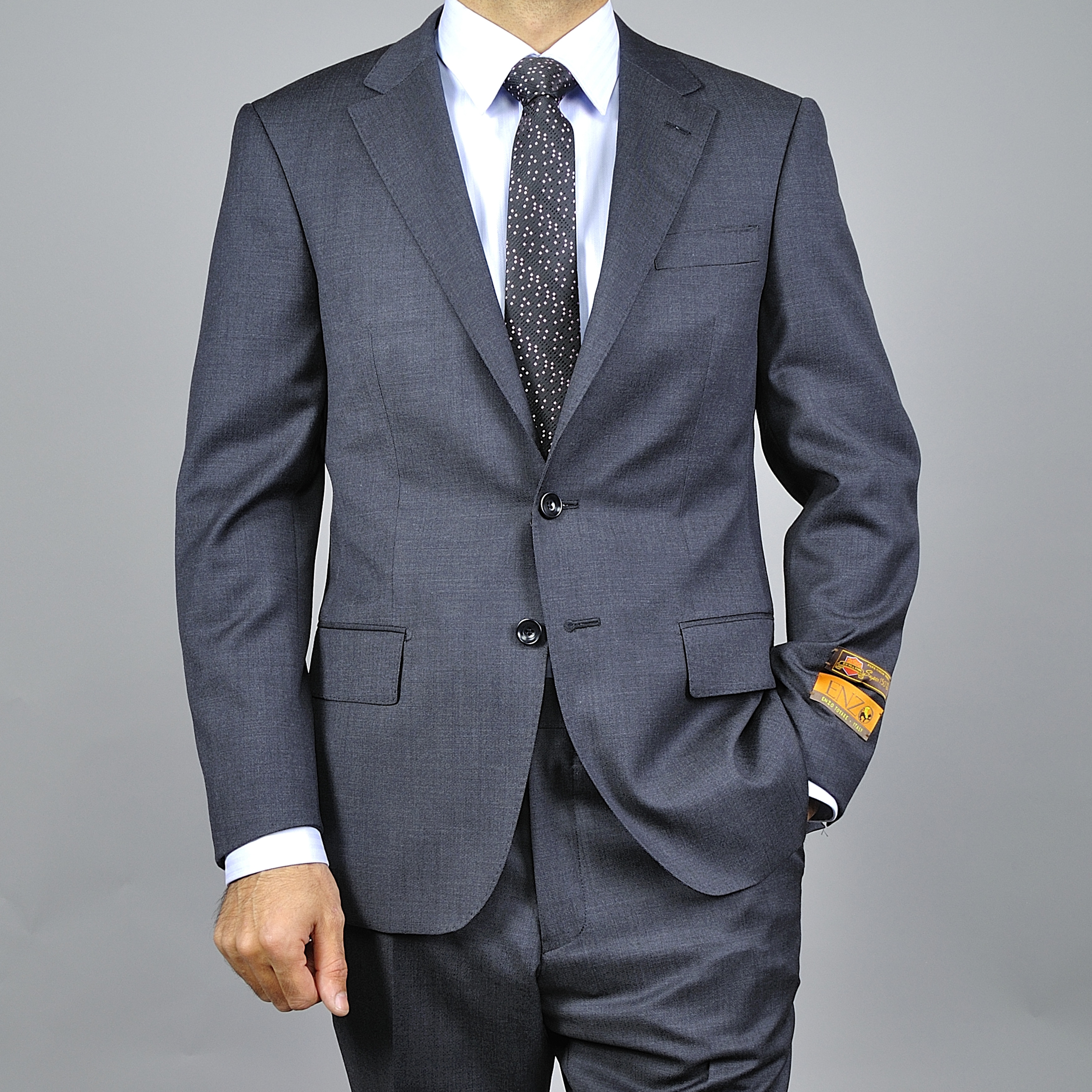 calvin klein postman blue herringbone sli fit suit