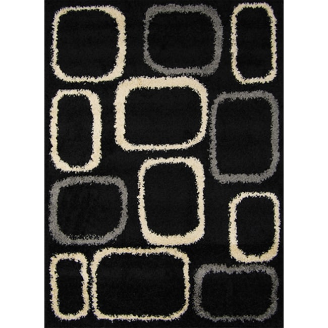 Synergy Black Contemporary Rug (66 X 98)