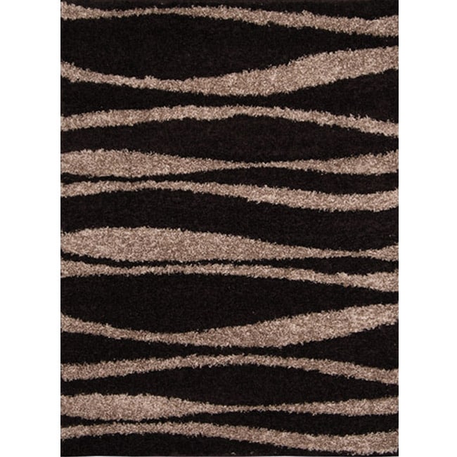 Contemporary Brown Shag Rug (66 X 98)