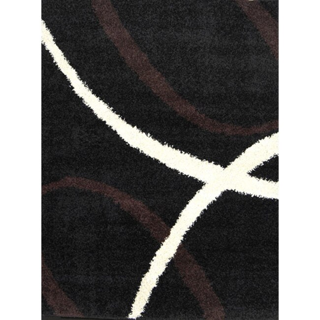 Synergy Black Abstract Rug (49 X 66)