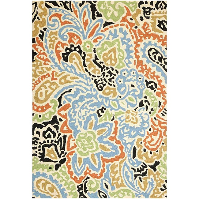 Hand hooked Area Rug (7 6 X 9 6)