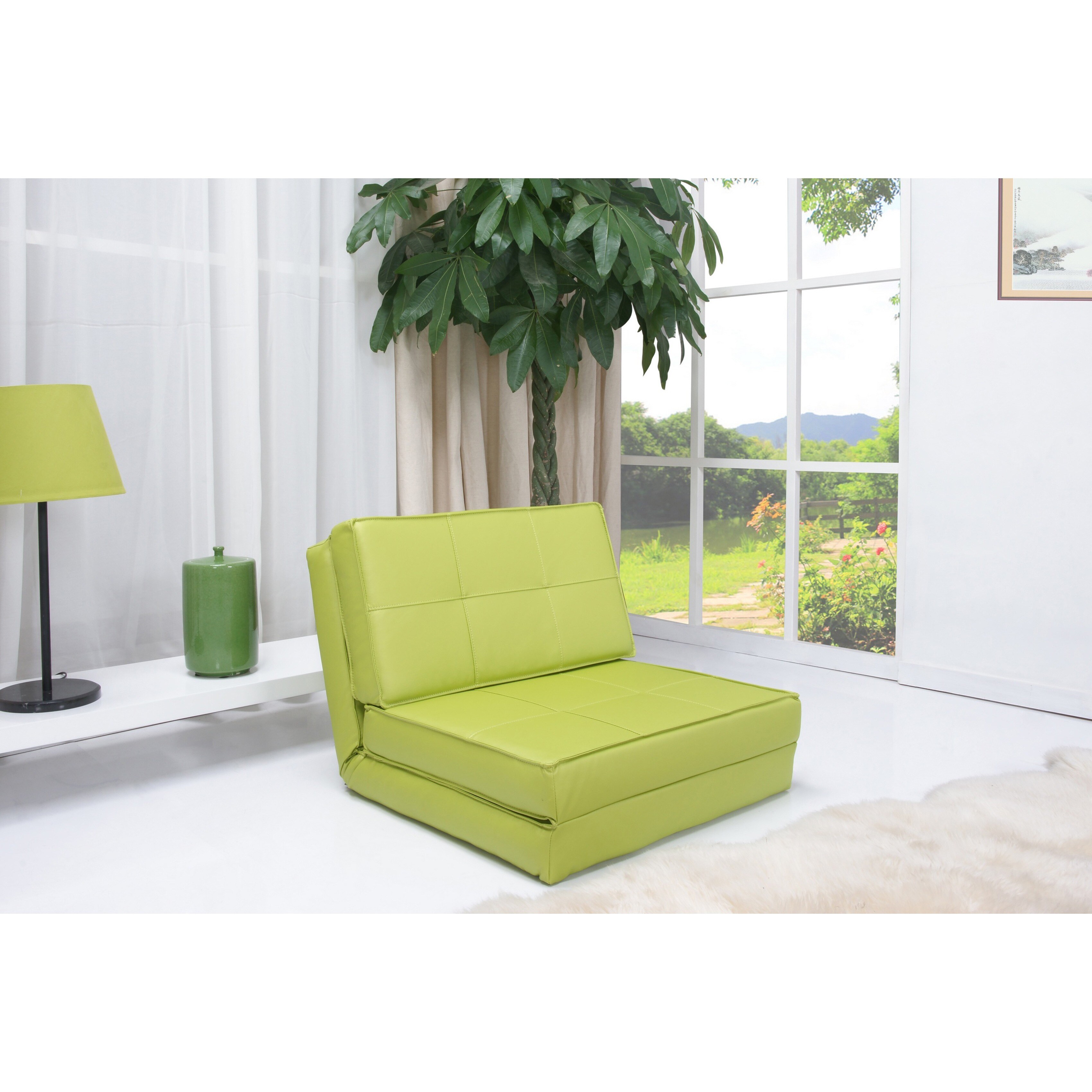 green convertible chair