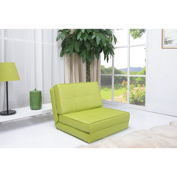 Baltimore Green Convertible Chair Bed - Overstock - 6434010