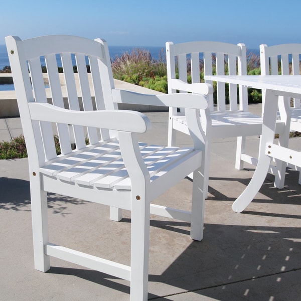 Bradley Outdoor Slat-Back Wood Armchair