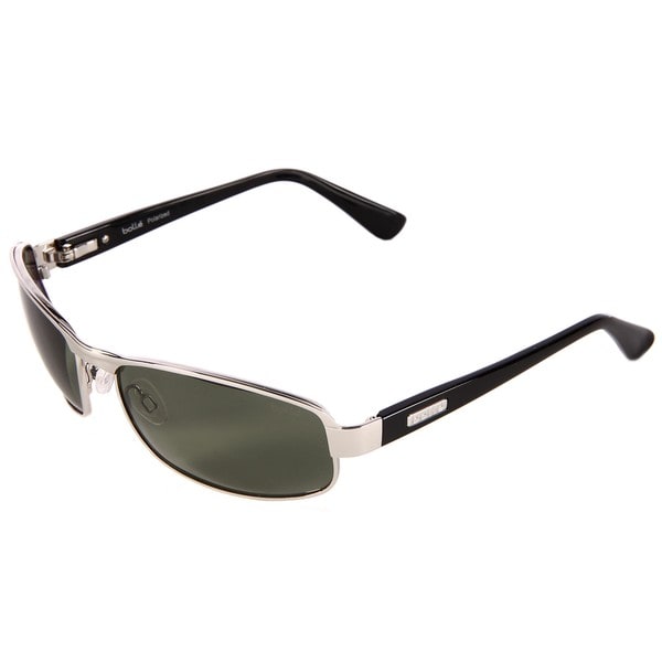 Bolle Men's 'Malcolm' Shiny Silver Polarized Fasion Sunglasses ...