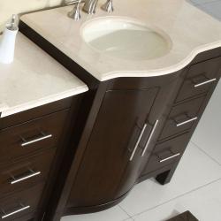 Silkroad Exclusive Stone Counter Top Bathroom Single Sink ...