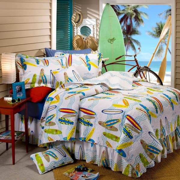 Surfboard 6 piece Full size Quilt Set