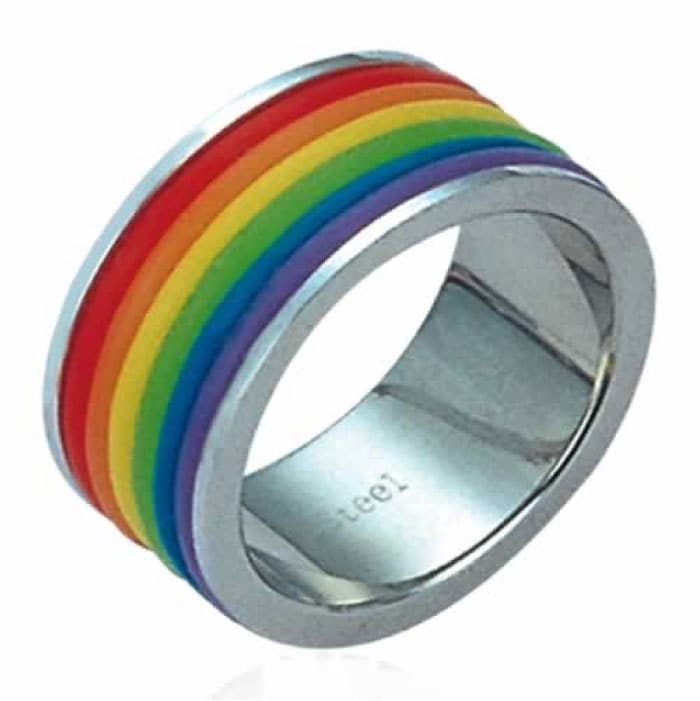 gay pride rainbow rings