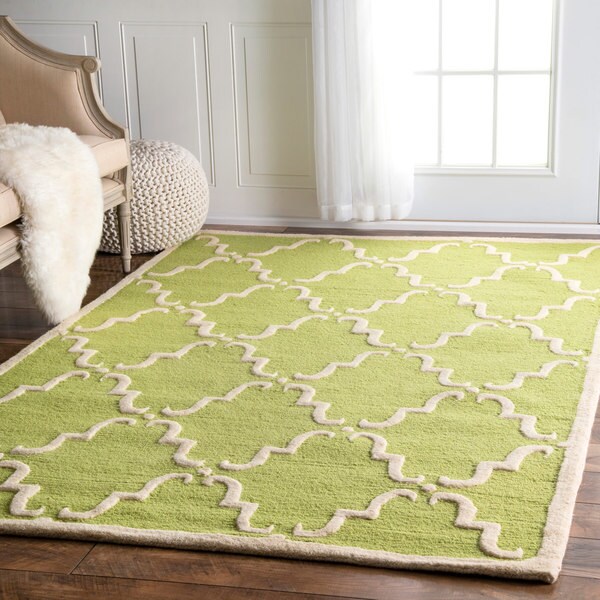 Havenside Home Ponte Vedra Handmade Trellis Wool Area Rug - 7'6 x 9'6