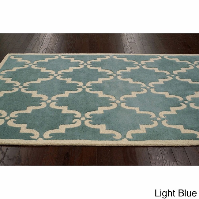 Nuloom Nuloom Handmade Luna Marrakesh Trellis Wool Rug (76 X 96) Blue Size 76 x 96