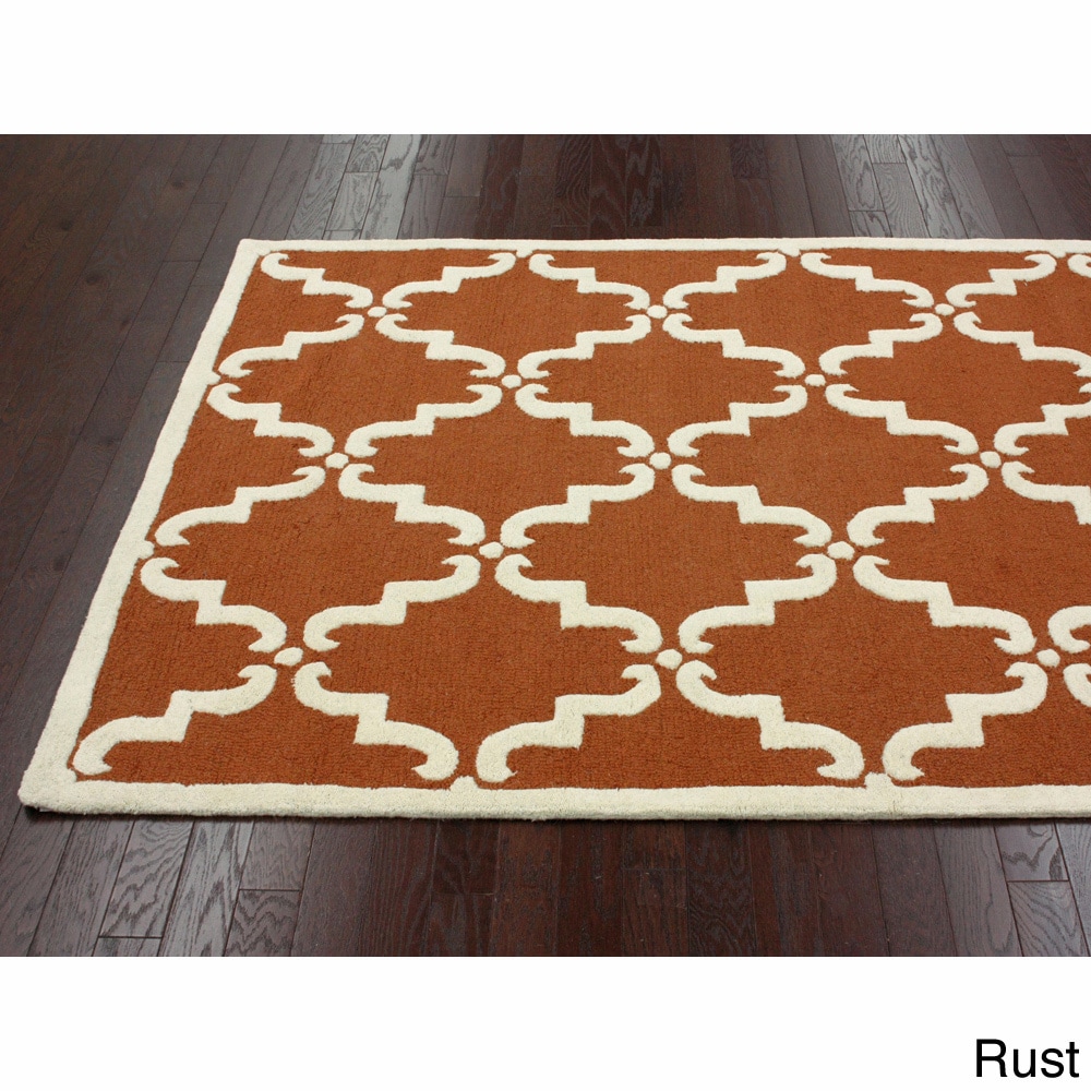 Nuloom Nuloom Handmade Luna Marrakesh Trellis Wool Rug (76 X 96) Brown Size 76 x 96