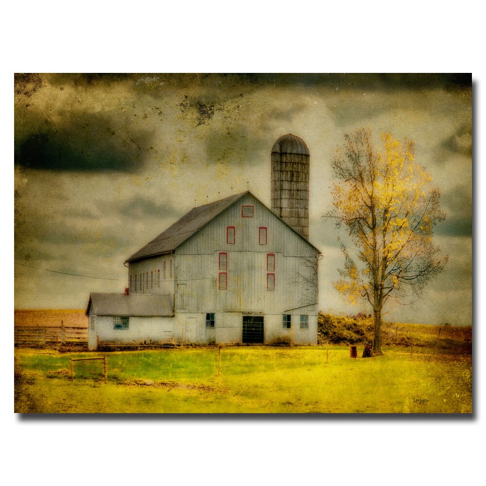 Lois Bryan 'Old Barn on Stormy Afternoon' Canvas Art