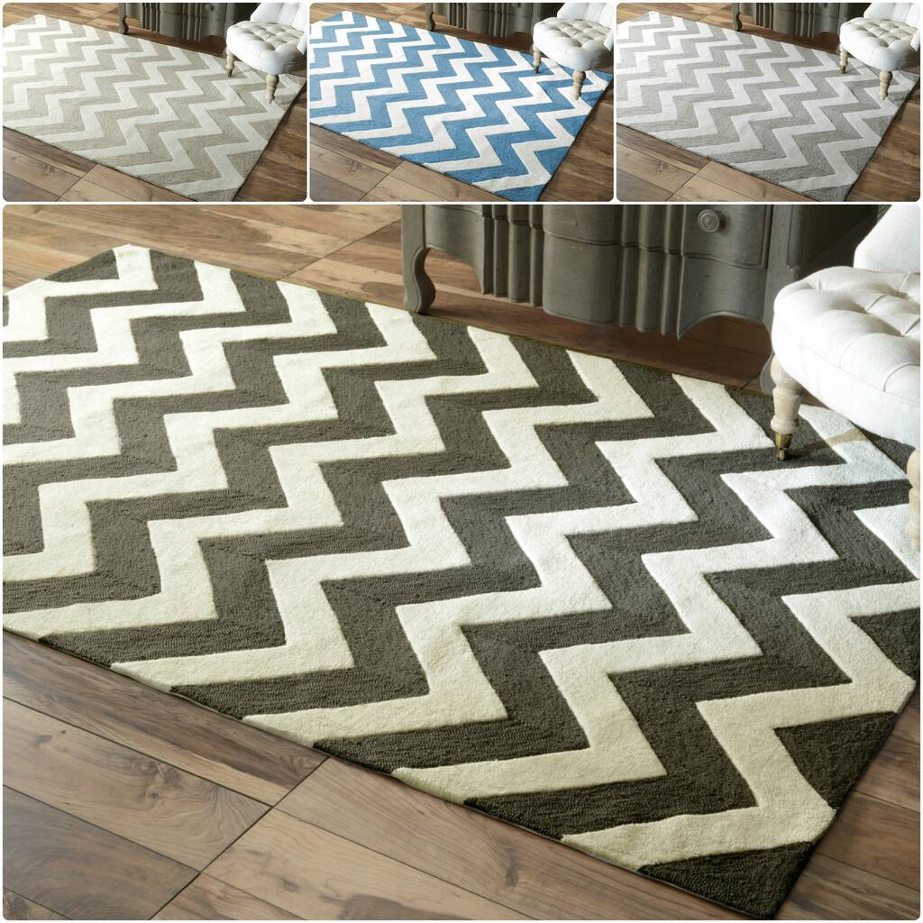 Nuloom Handmade Indoor / Outdoor Zig Zag Chevron Area Rug