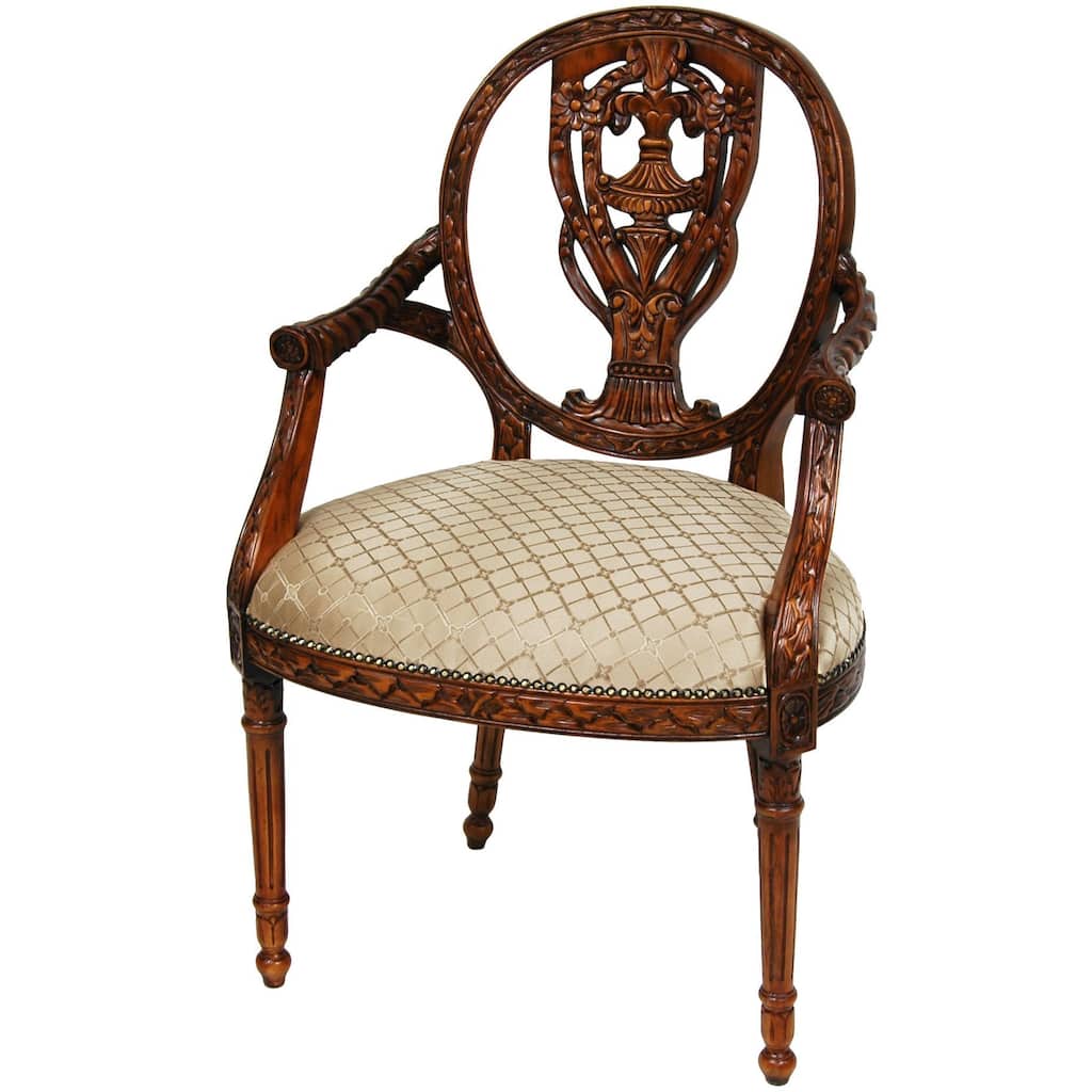 Mahogany Sandy Tile Queen Victoria Dining Room Chair (China)