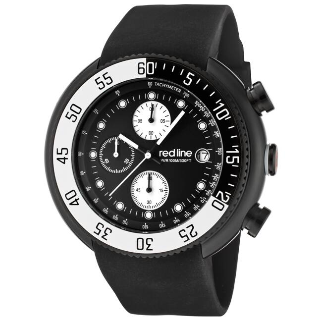 Red Line Men's 'Driver' Black Chronograph Watch