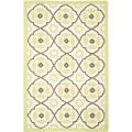 Safavieh Handmade Sumak Morrocan Ivory/Green Wool Rug (8' x 10')