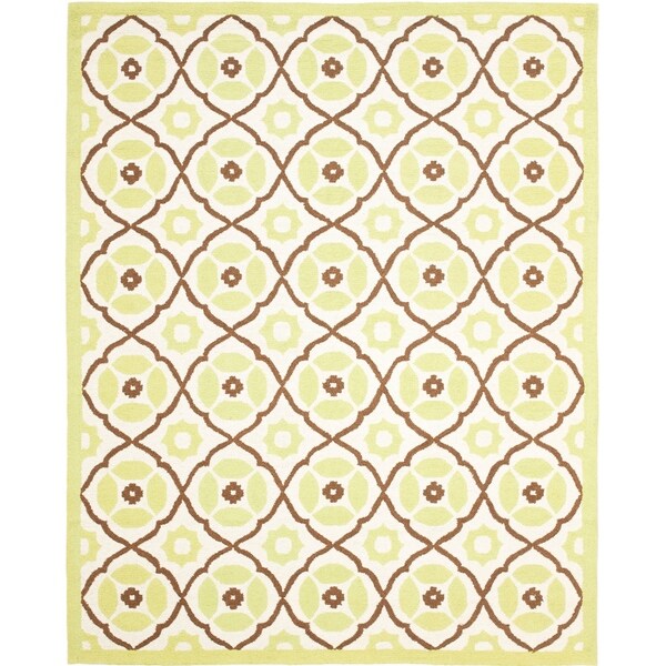 Safavieh Handmade Sumak Morrocan Ivory/Green Wool Rug - 8' x 10'