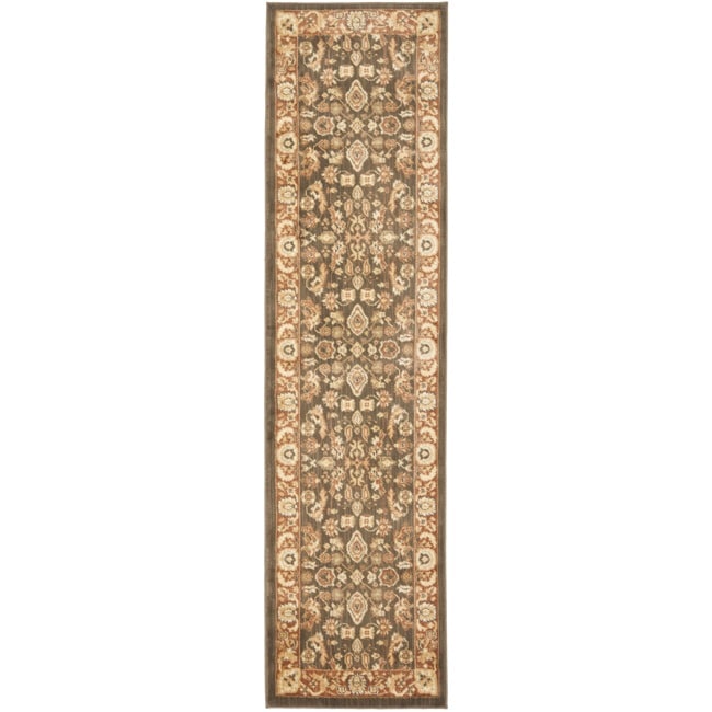 Traditional Oushak Brown/rust Rug (23 X 8)