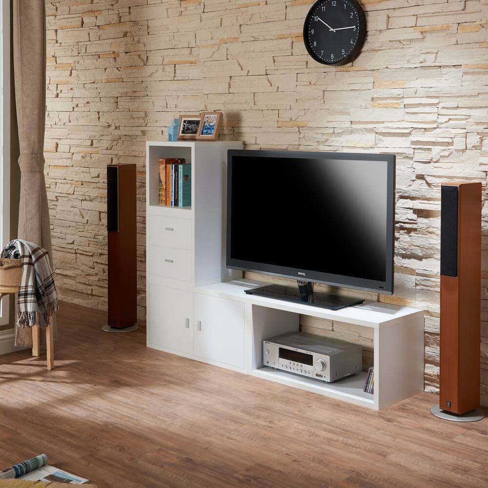 Allure Modern 32-inch 2-Drawer Modular Storage Cabinet by Furniture of America (Set of 4 )