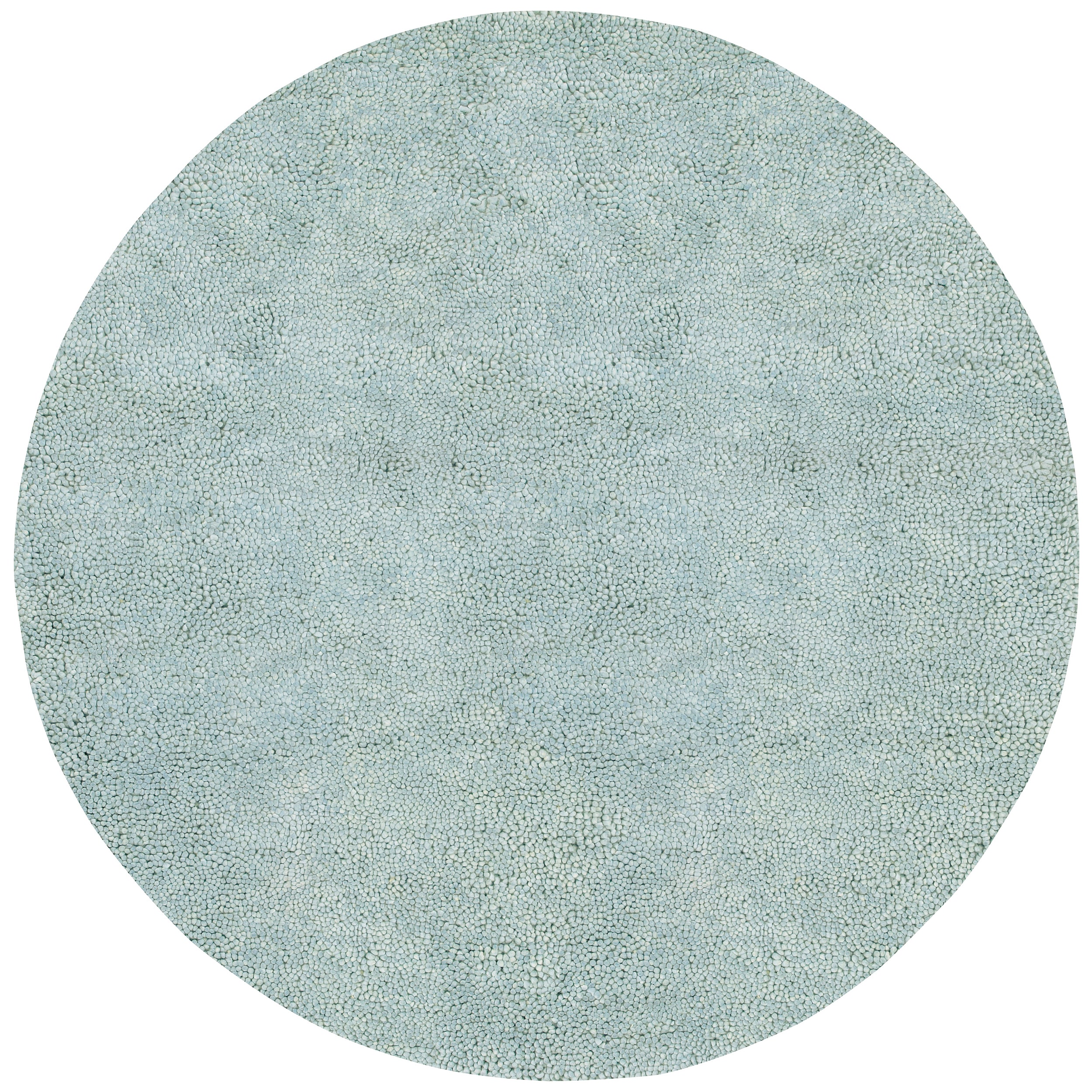 Hand-woven Nurnberg Colorful Plush Shag New Zealand Felted Wool Rug (8' Round)